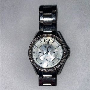 Women’s stainless steel fossil watch